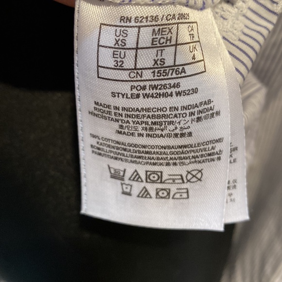 GUESS STRIPED SNAP-DOWN SHIRT MESH/LACE APPLIQUÉ SZ XS - Picture 14 of 16